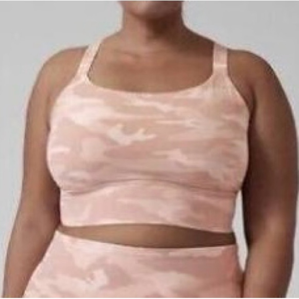 Athleta Pink Camo Sports Bra
